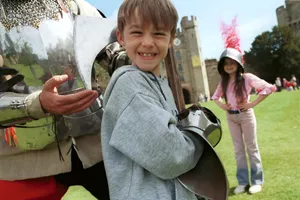 Kids Having Fun at Warwick Castle