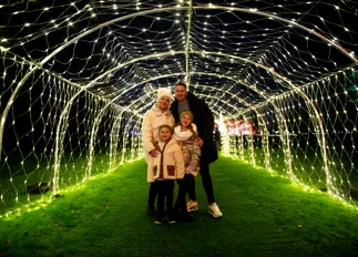 Light Trail at Christmas at the Castle at Warwick Castle